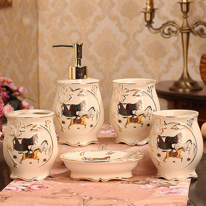 Regalia Luxe 5-Piece Ceramic Bathroom Set