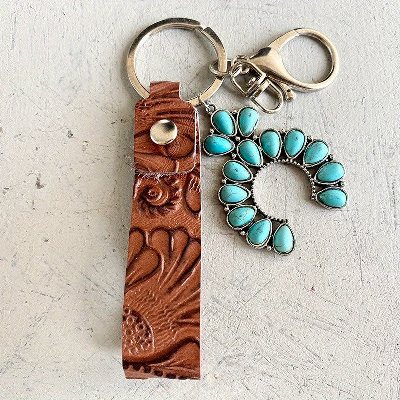 Desert Breeze Turquoise Keychain