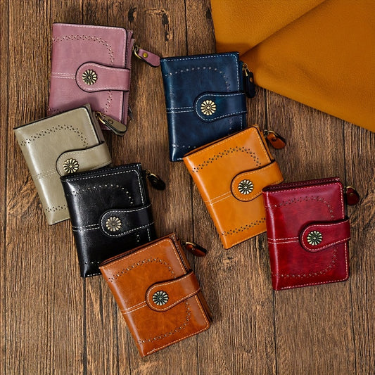 Timeless Zip Vintage Faux Leather Wallet