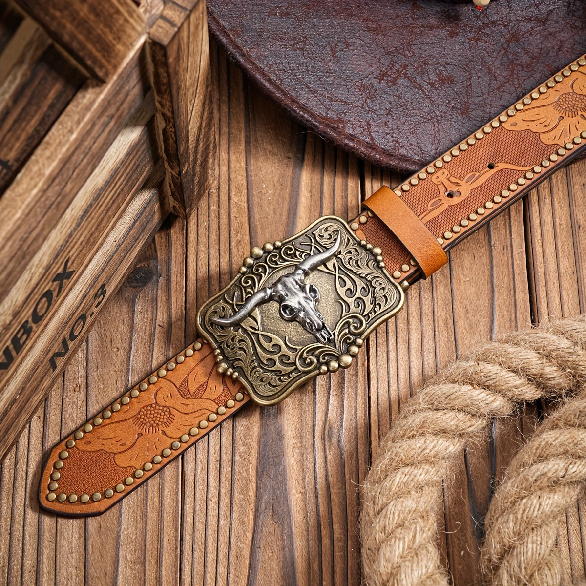 Skull Rider Western Belt