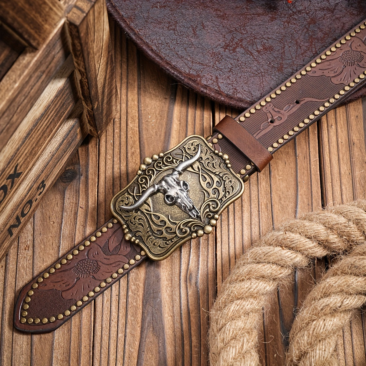 Skull Rider Western Belt