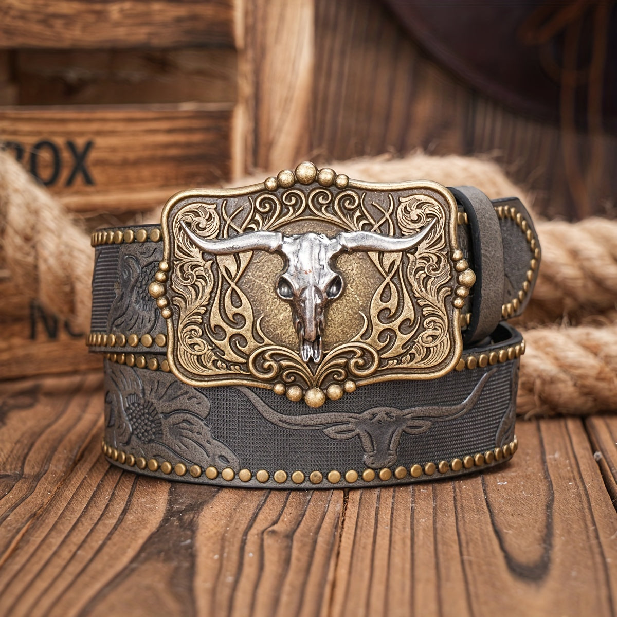 Skull Rider Western Belt