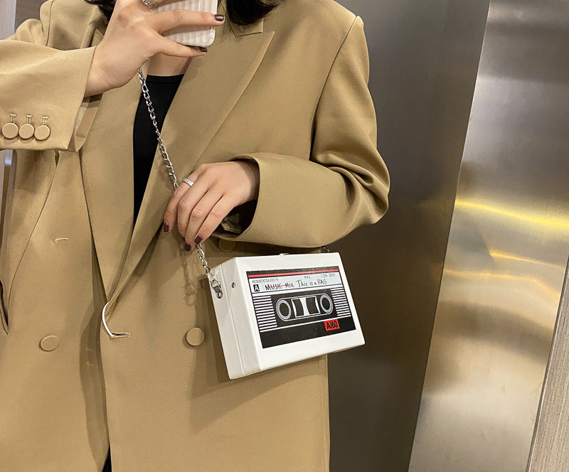 RetroMix Cassette Chain Crossbody Bag