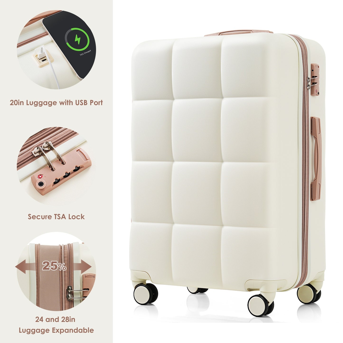 VoyagerPro 4-Piece Expandable Suitcase Set
