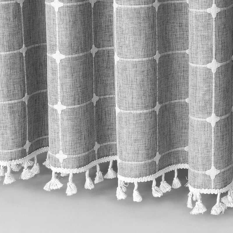 EarthWeave Jacquard Linen Shower Curtain