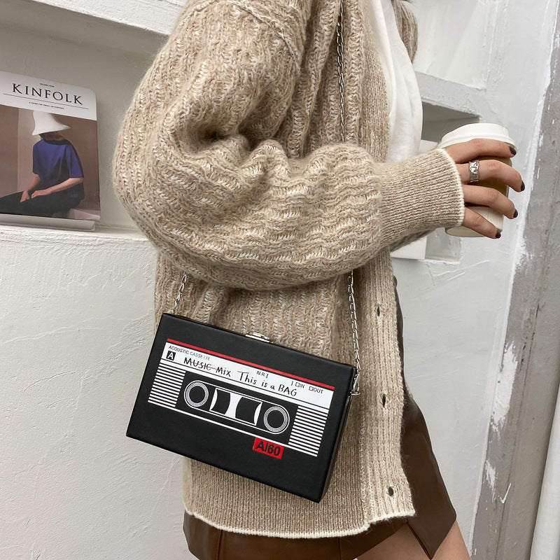 RetroMix Cassette Chain Crossbody Bag