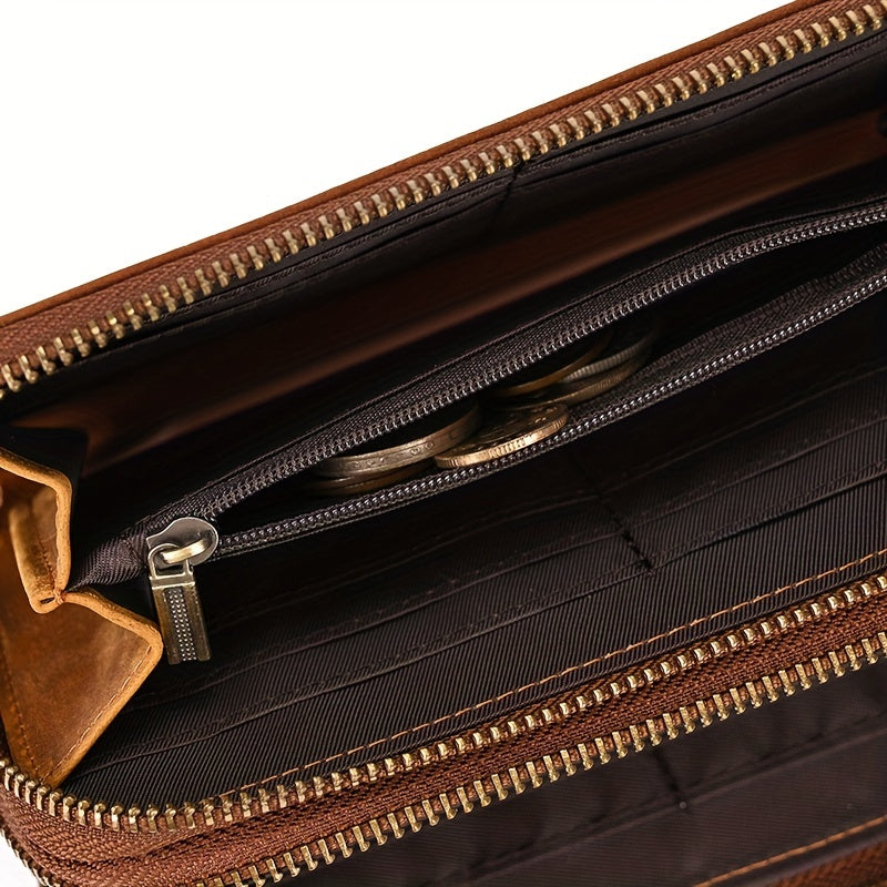 FloraLux Premium Vintage Leather Wallet