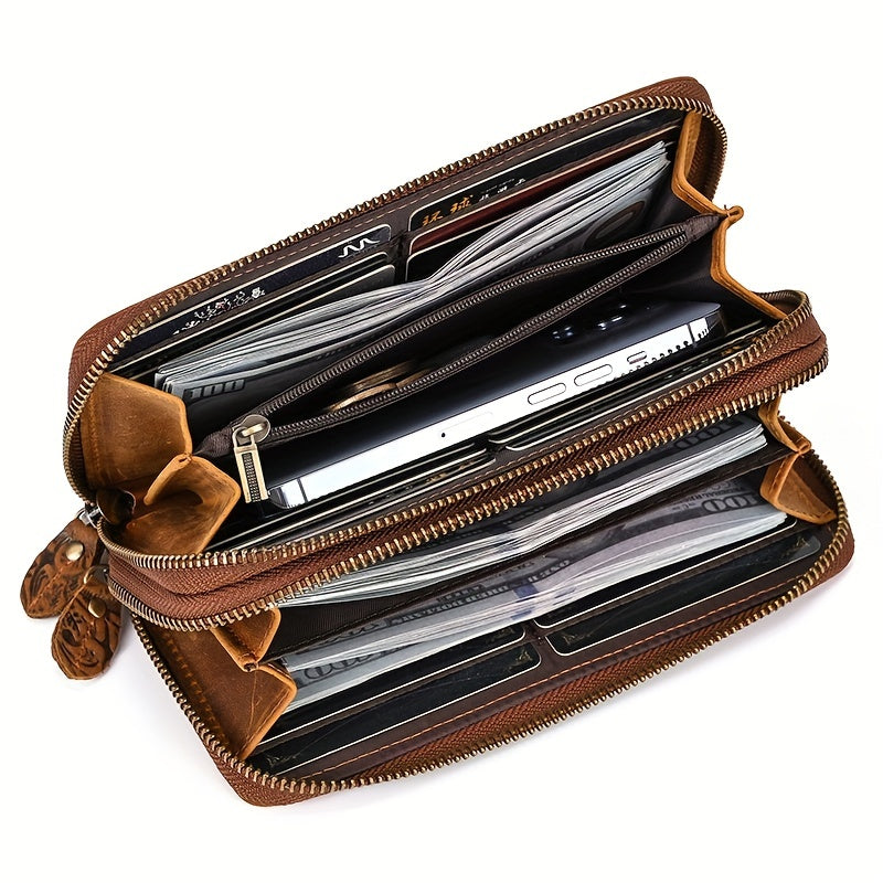 FloraLux Premium Vintage Leather Wallet