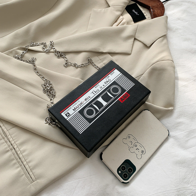 RetroMix Cassette Chain Crossbody Bag
