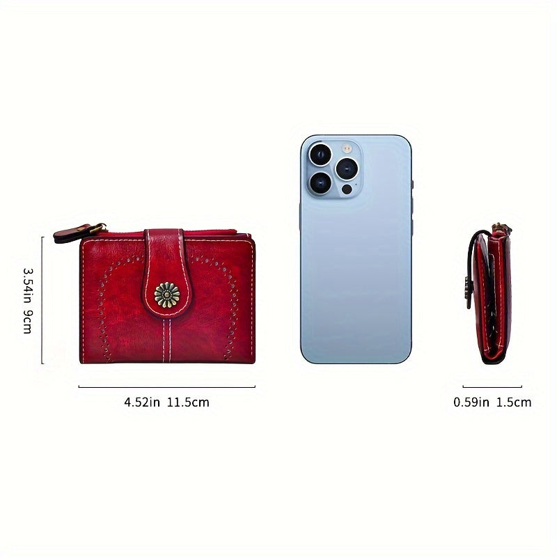 Timeless Zip Vintage Faux Leather Wallet