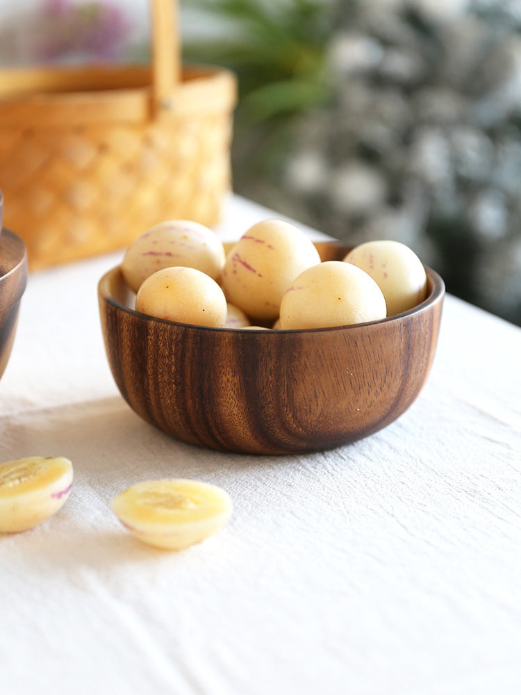 RusticHarvest Natural Wooden Bowl Set