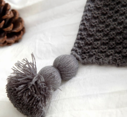 NordicNest Fringed Knit Wool Blanket