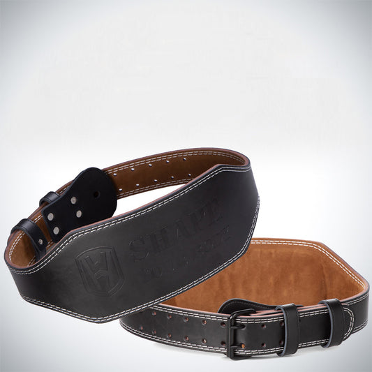 Cowhide Leather Weightlifting Belt – Heavy-Duty Core Support for Men & Women