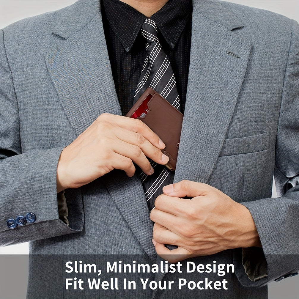 SecureFold Genuine Leather RFID Bifold Wallet