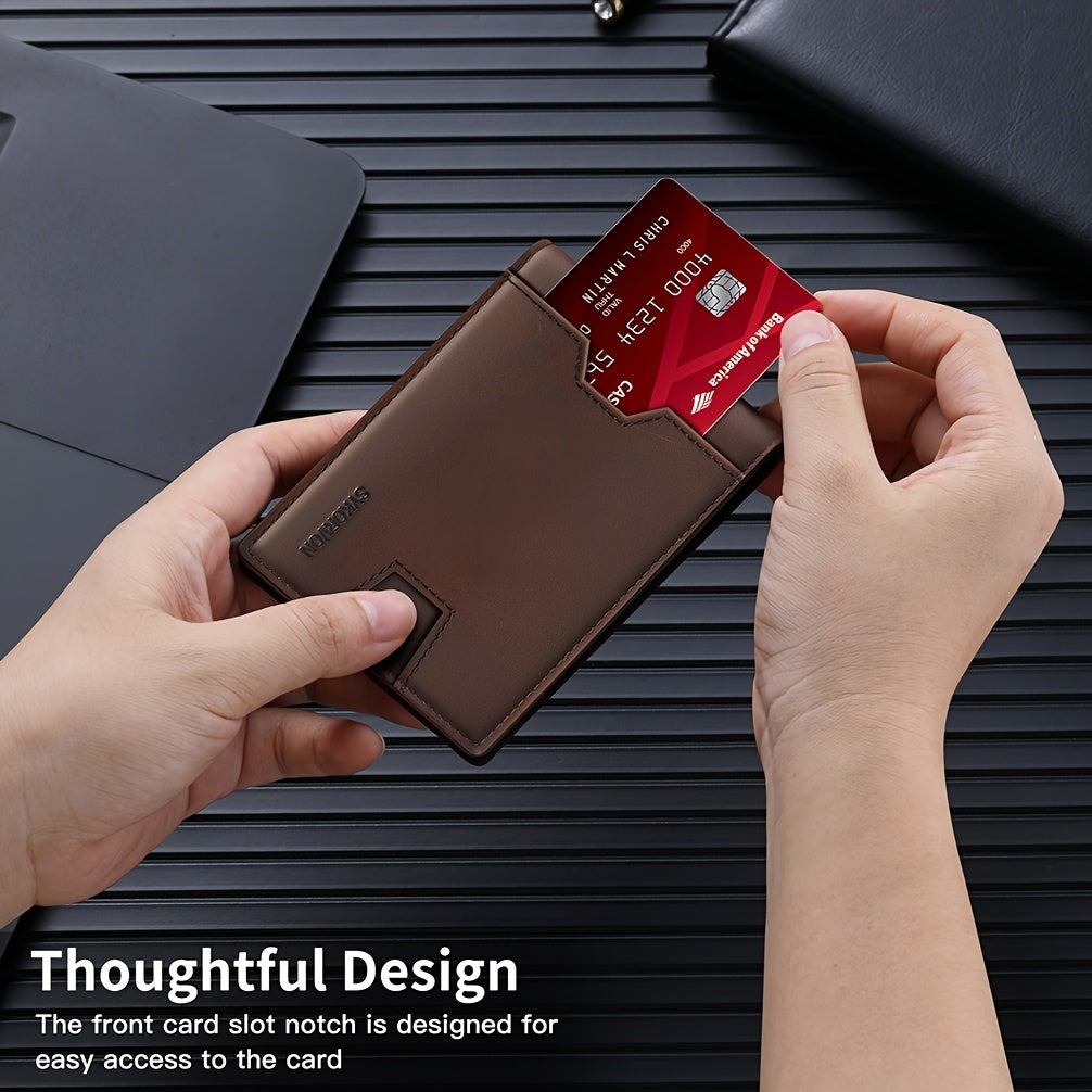 SecureFold Genuine Leather RFID Bifold Wallet