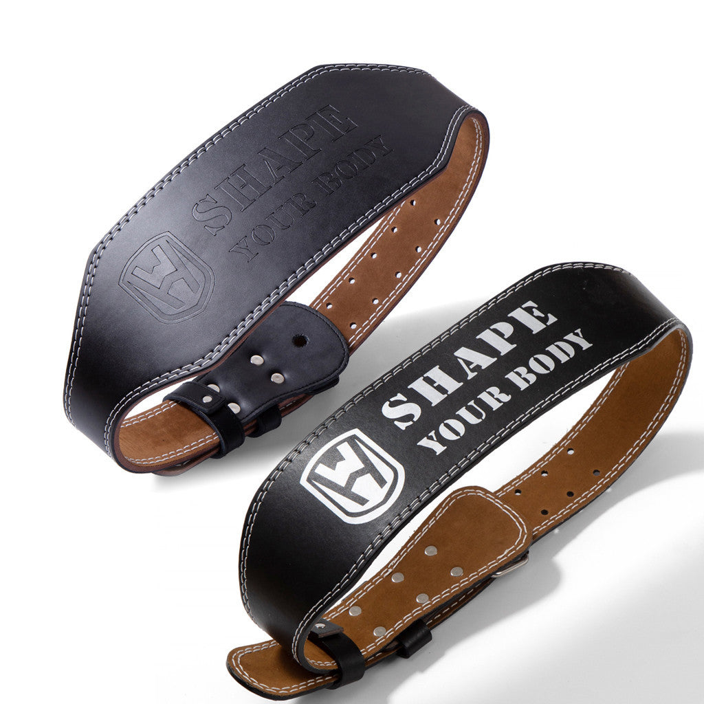 Cowhide Leather Weightlifting Belt – Heavy-Duty Core Support for Men & Women