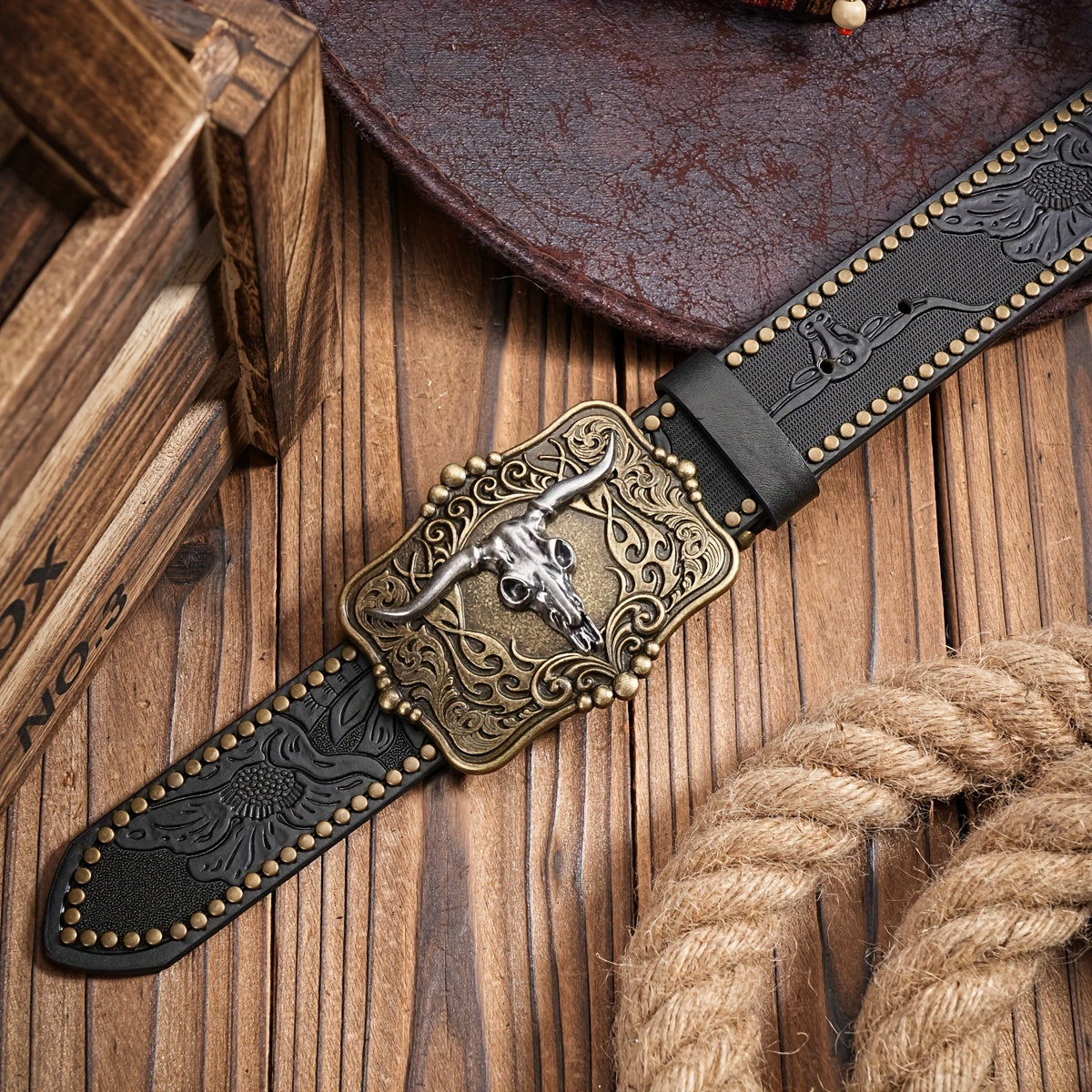 Skull Rider Western Belt