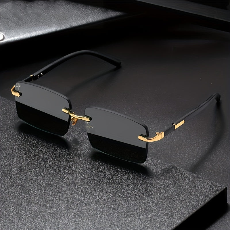 Golden Edge Rimless Sunglasses