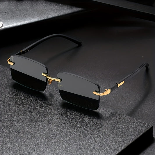 Golden Edge Rimless Sunglasses