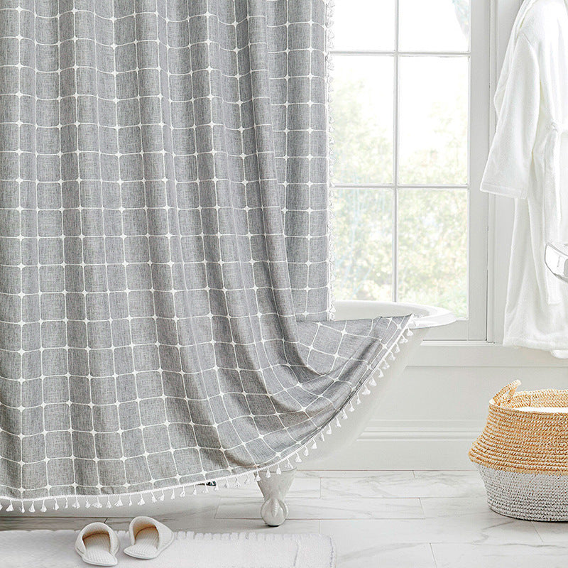 EarthWeave Jacquard Linen Shower Curtain