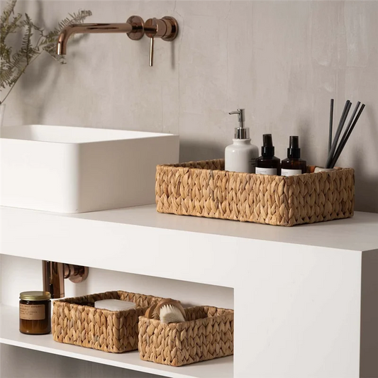 WovenNest 3-Pack Wicker Storage Basket Set