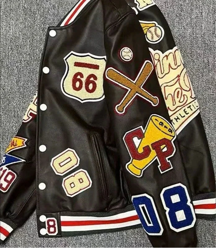 Patchwork Letterman-Style Jacket