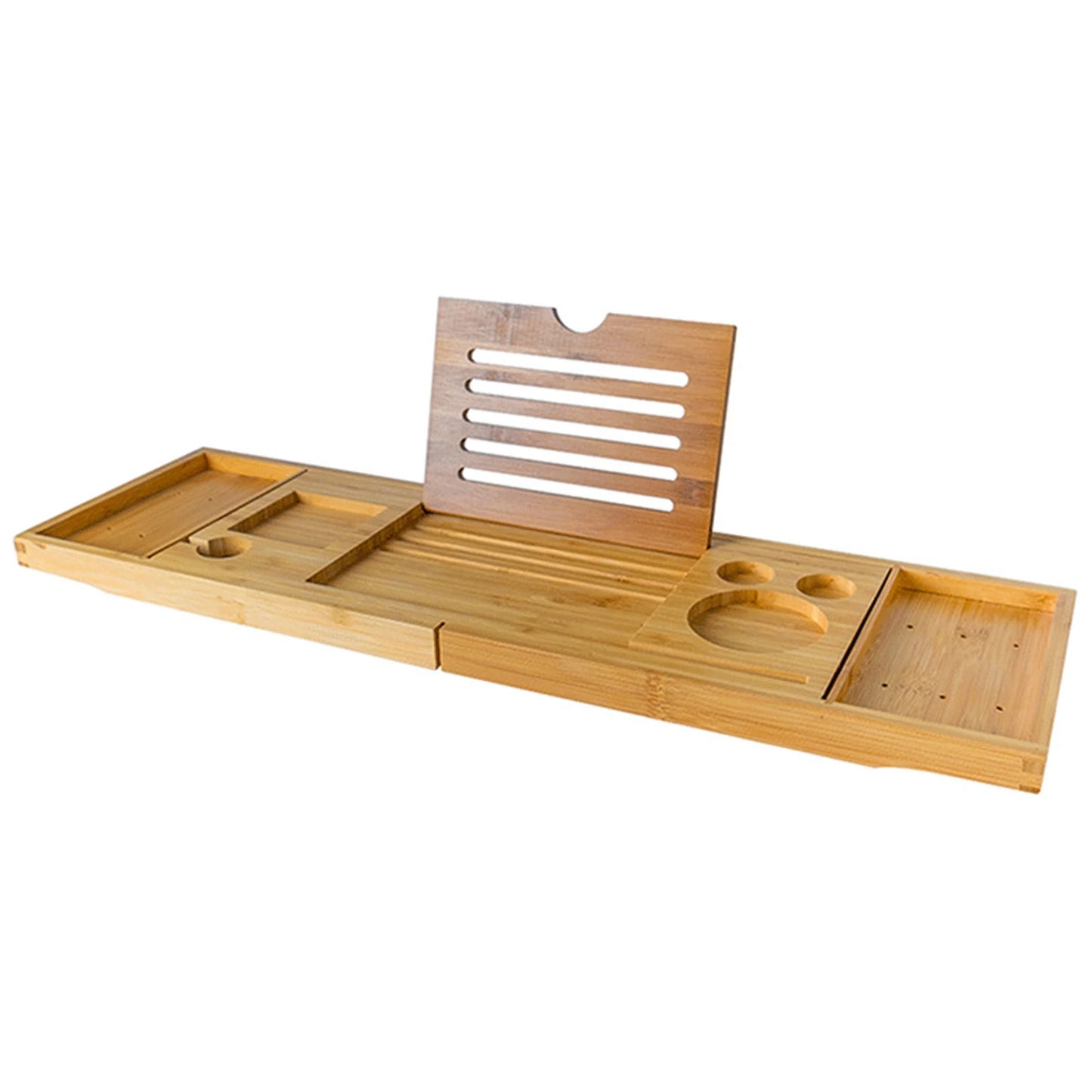 ZenSip Bamboo Bathtub Caddy Tray