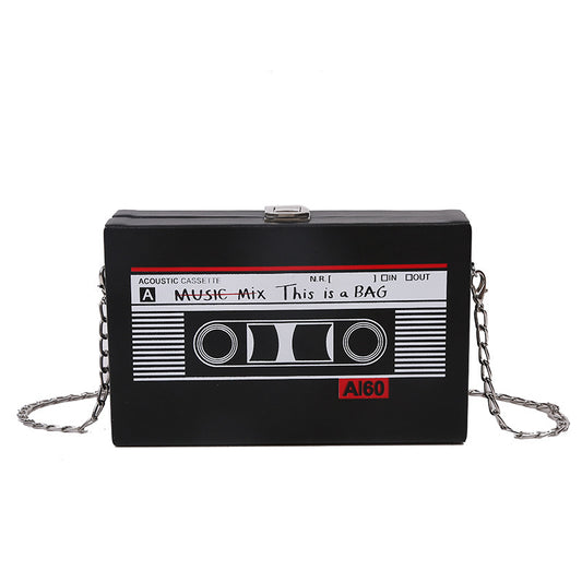 RetroMix Cassette Chain Crossbody Bag