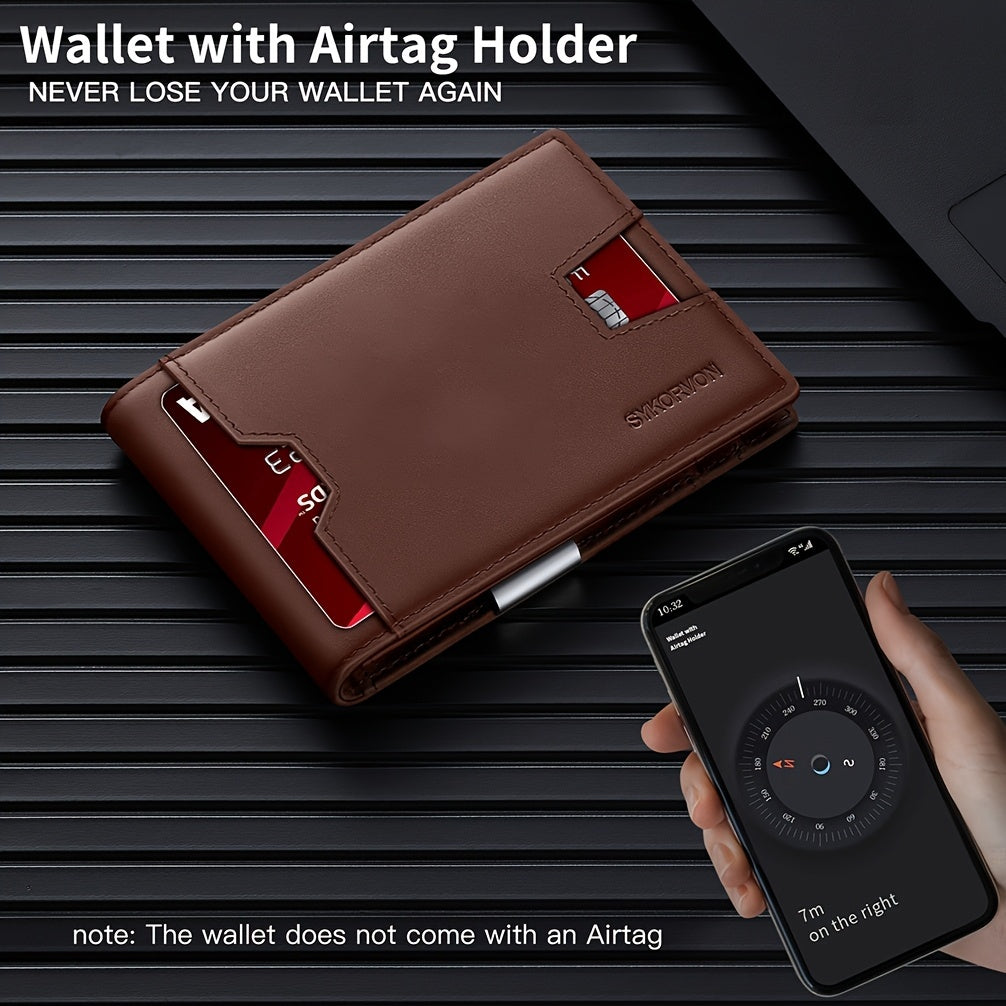 SecureFold Genuine Leather RFID Bifold Wallet