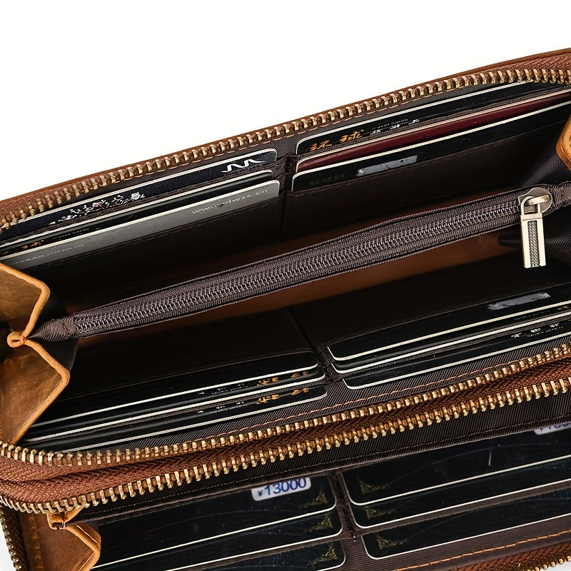 FloraLux Premium Vintage Leather Wallet