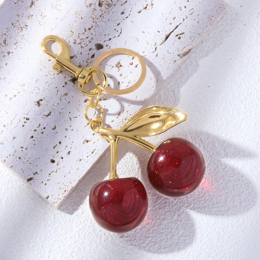 CherryBliss Crystal Glitter Keychain