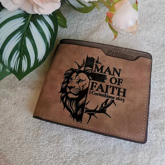 Lionheart Man of Faith Leather Wallet