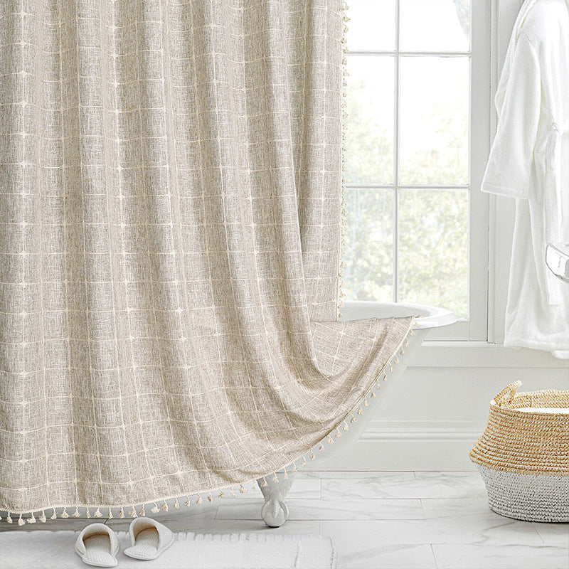 EarthWeave Jacquard Linen Shower Curtain