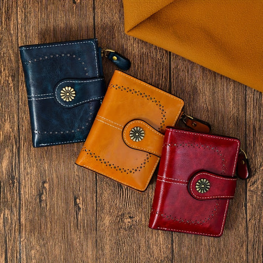 Timeless Zip Vintage Faux Leather Wallet