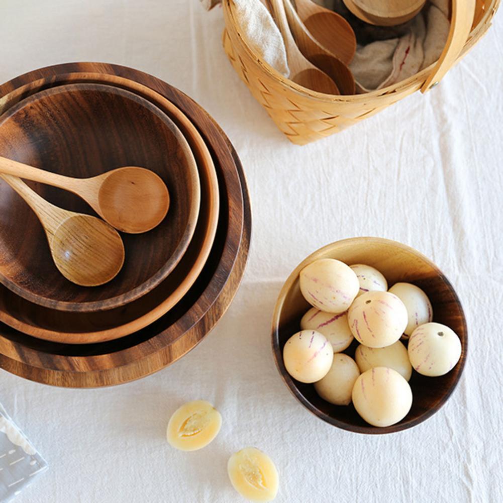 RusticHarvest Natural Wooden Bowl Set