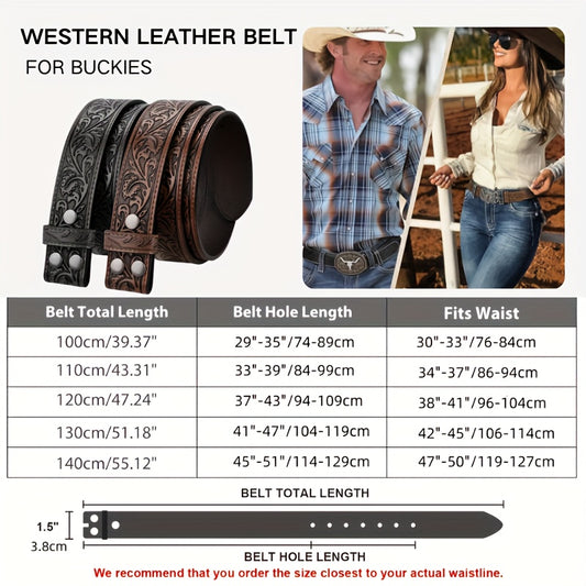 Rustler’s Trail Genuine Leather Belt Straps