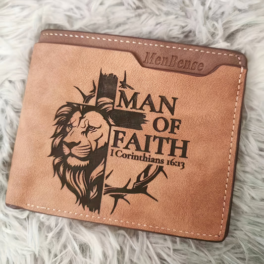 Lionheart Man of Faith Leather Wallet