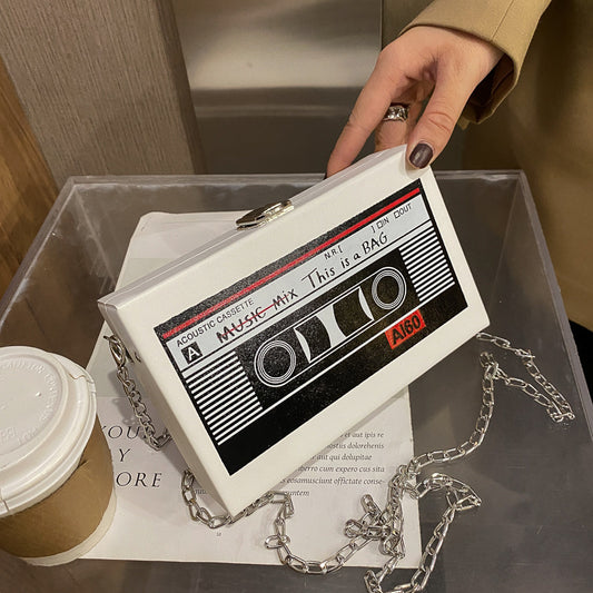 RetroMix Cassette Chain Crossbody Bag