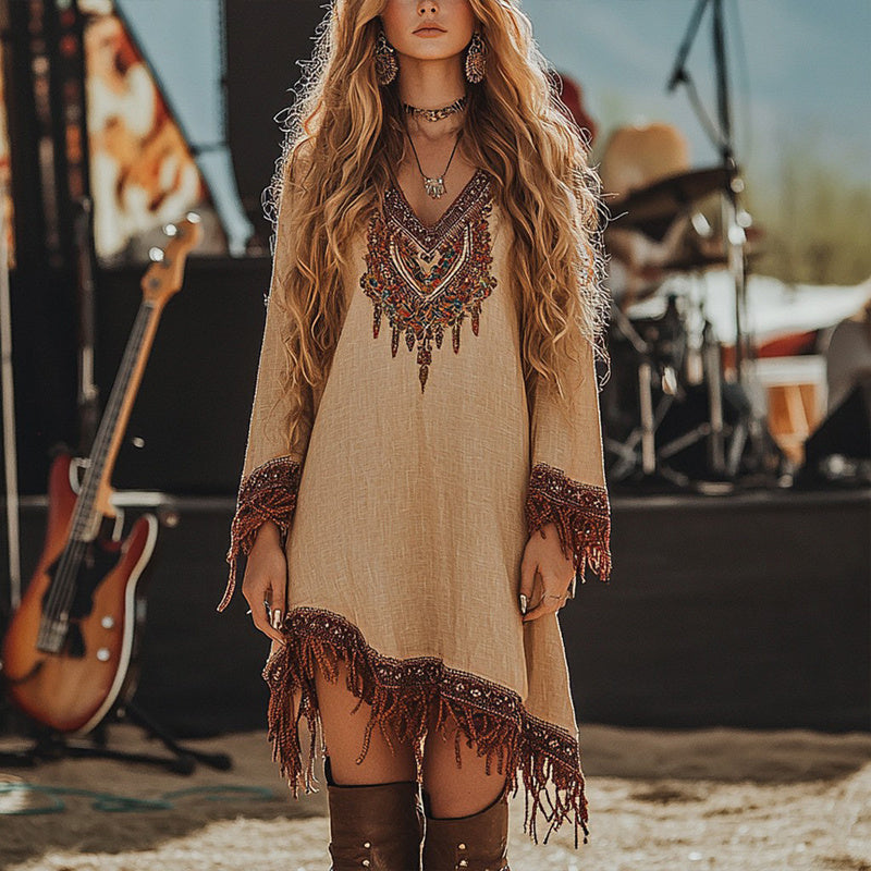 Sundown Fringe Dress
