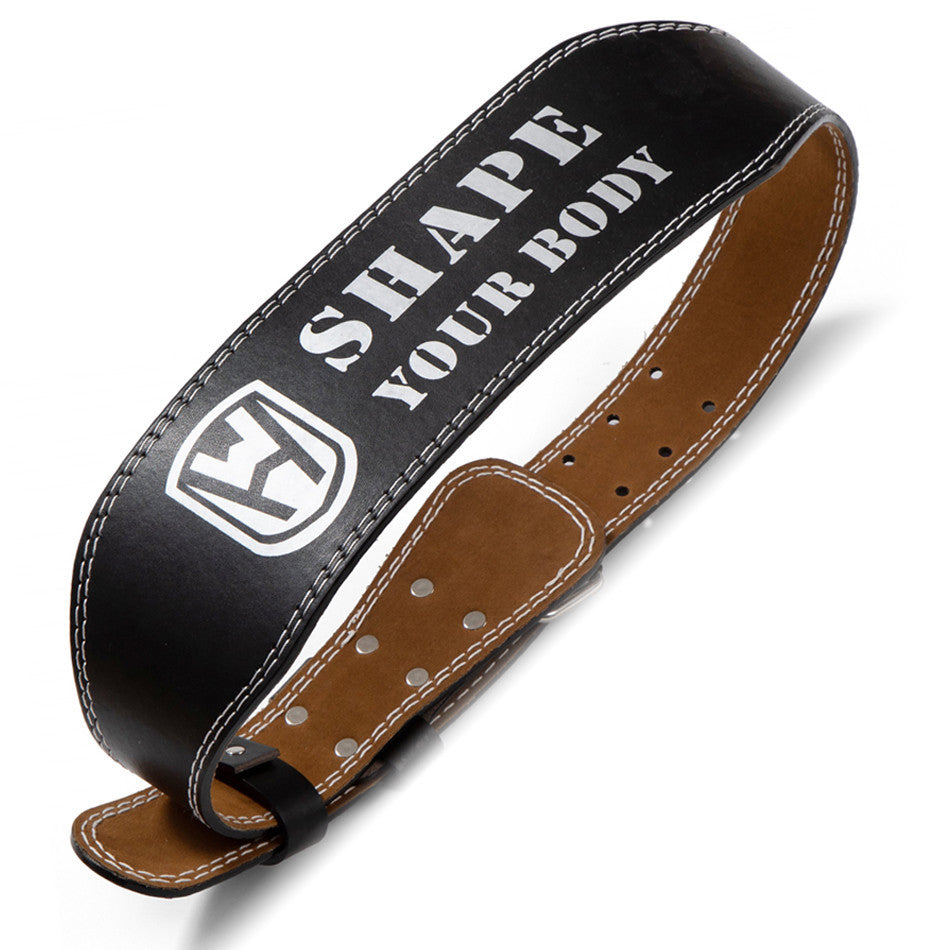 Cowhide Leather Weightlifting Belt – Heavy-Duty Core Support for Men & Women