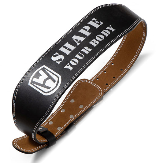 Cowhide Leather Weightlifting Belt – Heavy-Duty Core Support for Men & Women