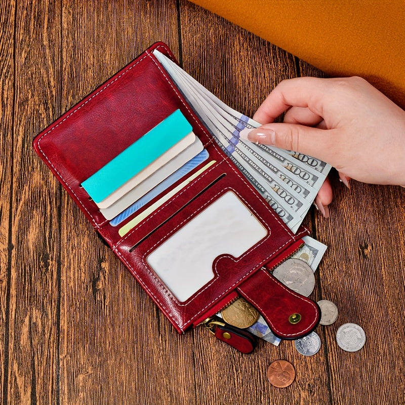 Timeless Zip Vintage Faux Leather Wallet