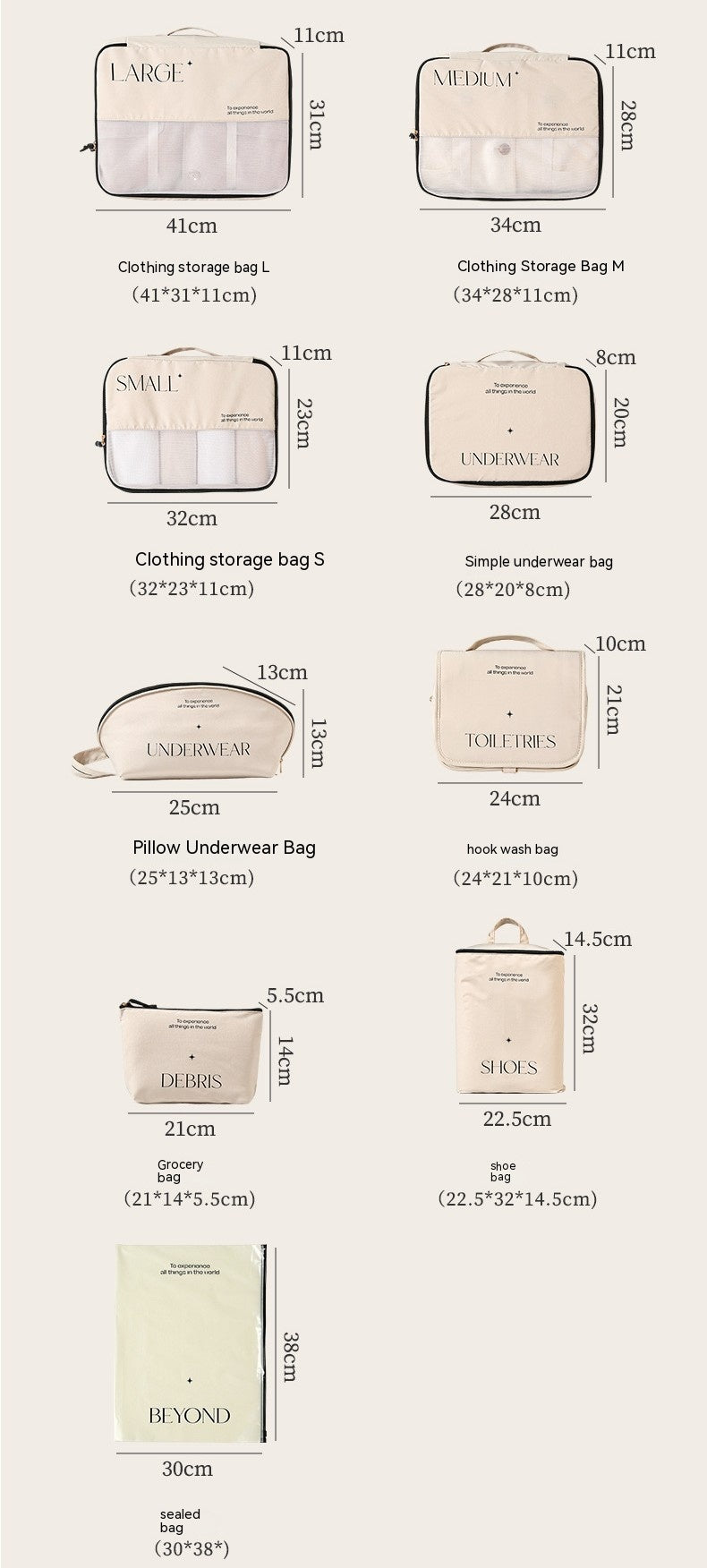 PackEase Travel Bag Set – Organized Packing Made Simple