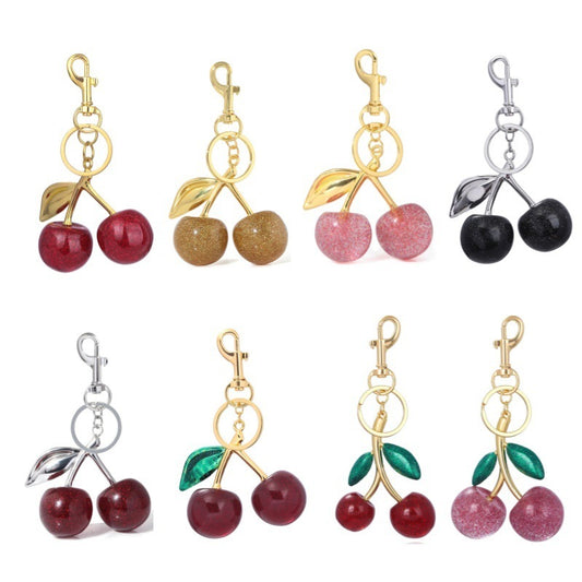 CherryBliss Crystal Glitter Keychain