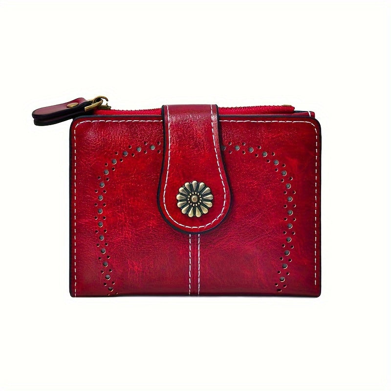 Timeless Zip Vintage Faux Leather Wallet