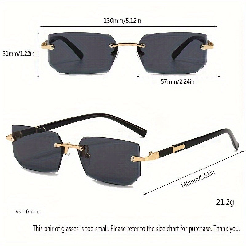 Golden Edge Rimless Sunglasses